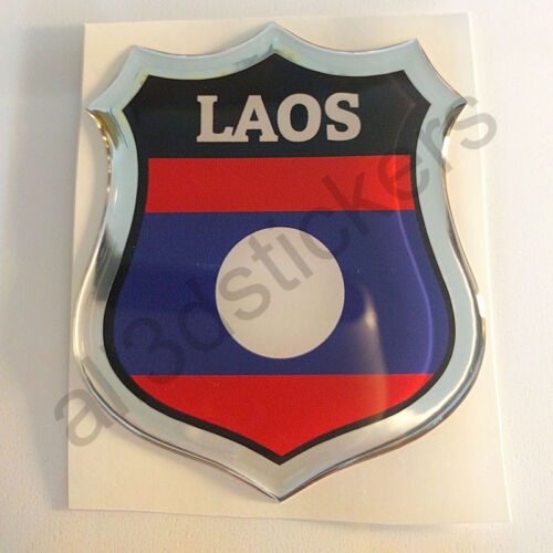 Details about   Sticker Laos Emblem 3D Resin Domed Gel Laos Flag Vinyl Decal Car Laptop 
