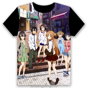 Sword art online alicization Anime Cosplay Unisex T-shirt Black Daily Tops Tee D