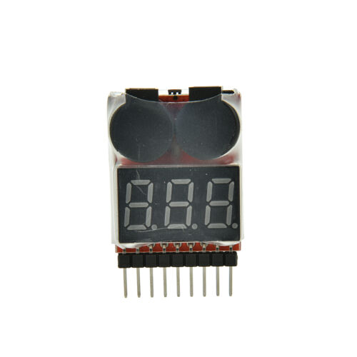 RC Lipo Battery Low Voltage Alarm 1S-8S Buzzer Indicator Checker Tester LED √