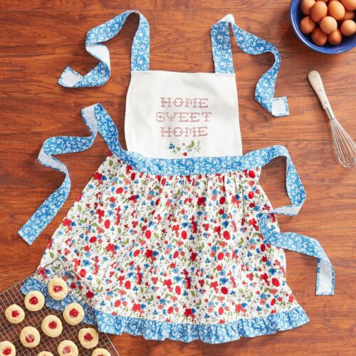 Pioneer Woman Home Sweet Home Apron Red,Pink,Blue Floral NWT