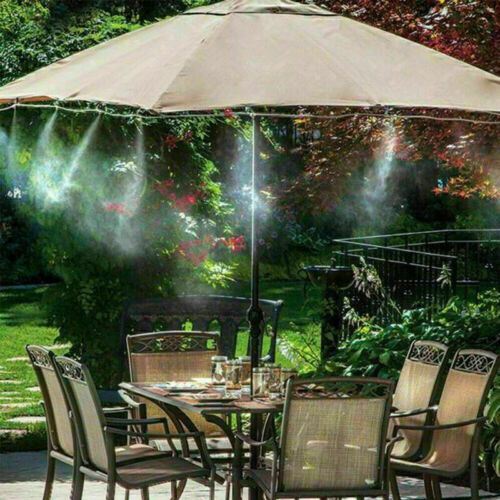 50FT Misting Cooling System Set Outdoor Irrigation Garden Water Mister Nozzles