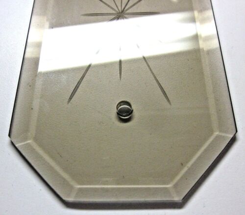 Octagon Beveled Glass Chandelier Panel 2 Holes Star Gray Smoke 1 Lamp Part 8/"X4/"