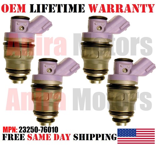 NEW OEM DENSO 23250-76010 4x Fuel injectors For 1991-1995 Toyota Previa 2.4L I4