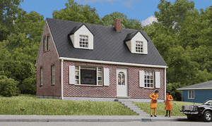 3774 Walthers Cornerstone Brick Cape Cod House HO Scale