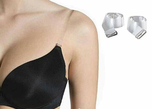 Comfy BULK Clear Bra Straps See Through Metal Strong Discreet Adjustable