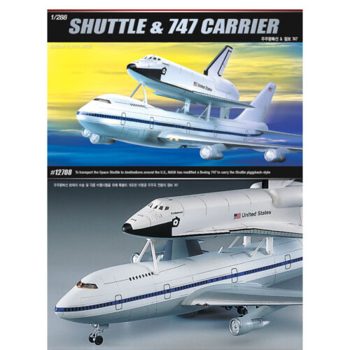 ACADEMY #12708 1/288 Plastic Model Kit Space Shuttle & NASA Transport