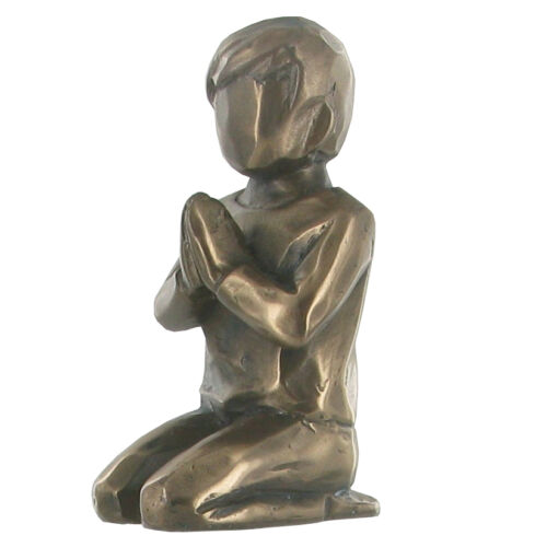 Bronze Praying Boy Statue Sculpture New Born Gift Child Baby Keepsake NEW 34006
