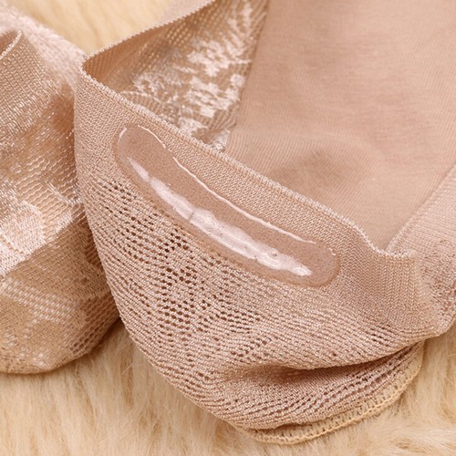 Frauen-Spitze Hausschuhe Antiskid Invisible Liner Peds Low Cut Socken