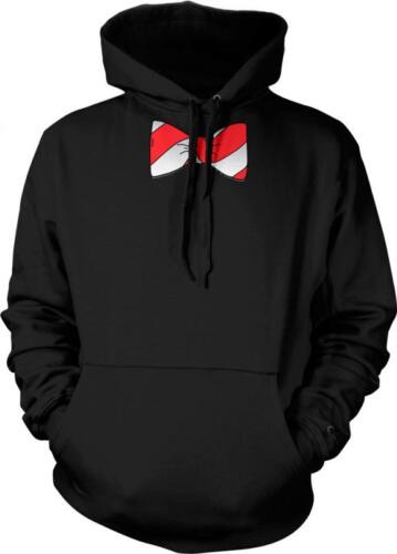Red White Striped Bowtie Formal Funny Humor Dressed Up Joke Hoodie Pullover 