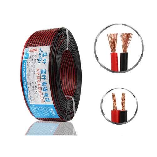 2 Core Extension Flex Cable Electric Wire Red//Black,Home Lighting Lamp LED Wire