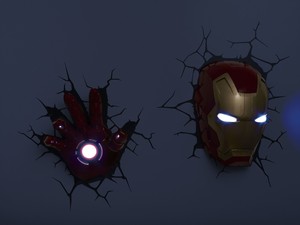 Marvel Avengers Iron Man 3D Deco light fx Led Wall light Nightlight Set eBay