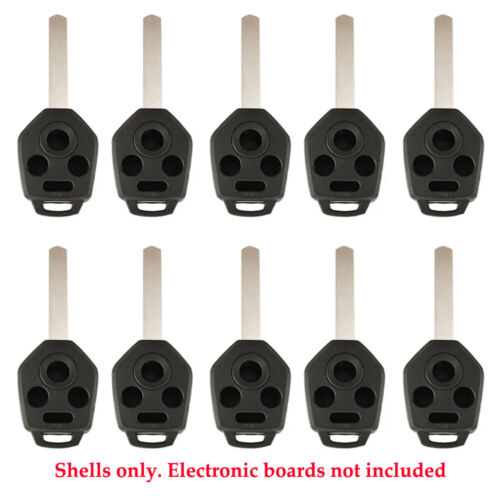 Remote Head Key Case Shell 4B Compatible with Subaru Uncut Blade SUB1 10 Pack 
