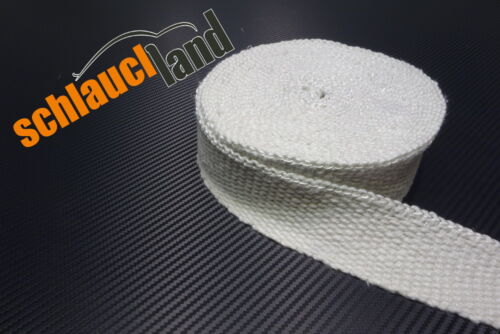 5m Keramik Hitzeschutzband 50mm weiss 1200°C *** Heat Wrap Turbo Fächerkrümmer 
