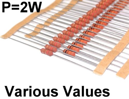 Potencia PR02 2W Resistor de película metálica varios valores: 10K 22K 680K X 10 un. ...