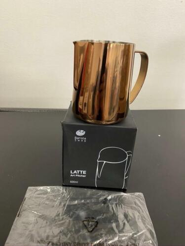 New Barista Swag Latte Art Pitcher 600mL Gold Stainless Steel 
