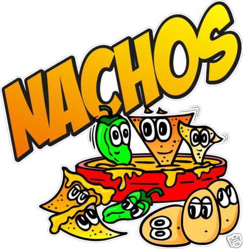 Nachos Decal 14/" Mexican Restaurant Concession Food Truck Vinyl Sign Sticker