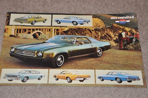 1973 Chevrolet Chevelle Dealer Sales-Showroom Brochure-Poster 11/"x17/" Laguna SS