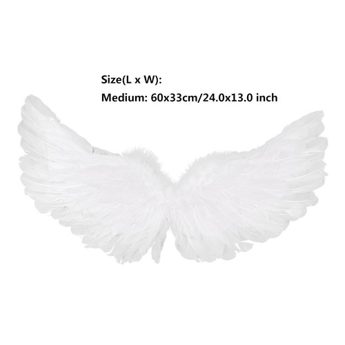 Children/'s Adult Natural Feather Angel Wings Fairy with Elastic Strap Cosplay