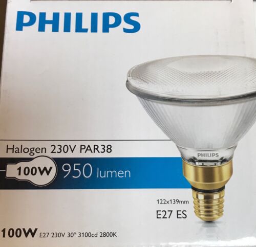 PHILIPS Halogen Lampe Strahler PAR38 E27 230V 100W 30° FLOOD