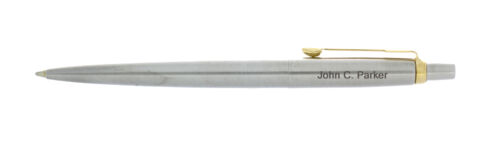 Personalized Parker Jotter Stainless Steel Gold Trim Ballpoint Pen w// Gift Box