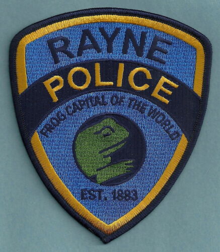 RAYNE LOUISIANA POLICE SHOULDER PATCH WORLD FROG CAPITAL