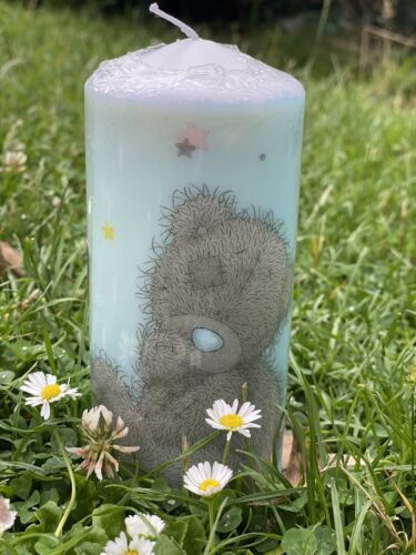 ME TO YOU BEAR Hand Decorated Pillar Candle 50hrs 15x7cm 