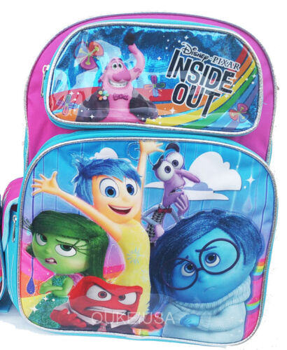 Disney Inside Out Large Backpack 16/" Disgust Sadness Anger /& Joy Brand New!