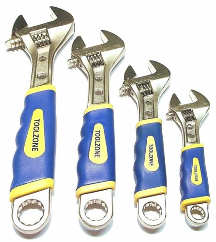 12/"  TZ SP055 4 pc Adjustable Spanner Pipe Wrench Set 6/' /'// 8/'/' 10/"