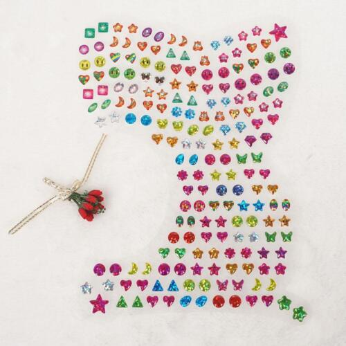 Kids Girl Crystal Stick Earring Sticker Toy Body Bag Party-Jewellery