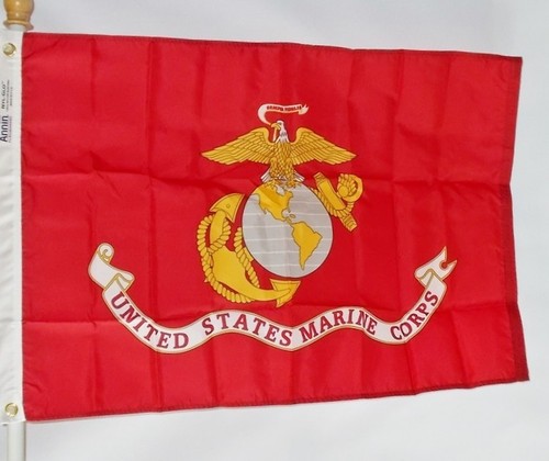 US MARINES 3X5/' NYLON FLAG MADE IN THE USA OFFICIALLY LICENSED BY US MARINE CORP