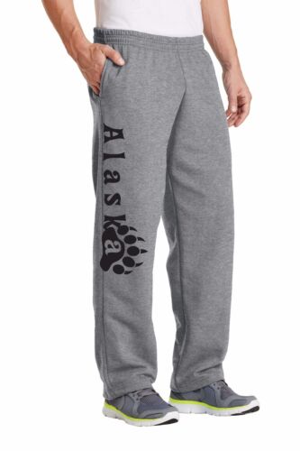 Alaska Bear Paw Print Sweat Pants Ladies Gift Cold Vacation Comfy Relaxing S-4XL 