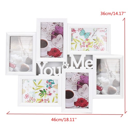 7 Patterm Photo Frames Hanging Family Love Collage Picture Aperture Home Decor !