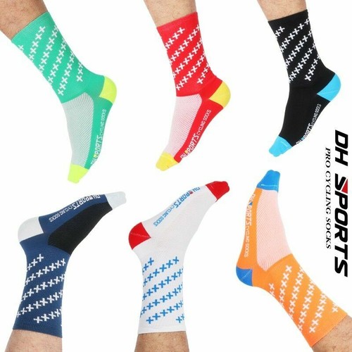 Pro Mens Cycling Socks Riding Bicycle Sport Socks Anti-Sweat Breathable 1 pair