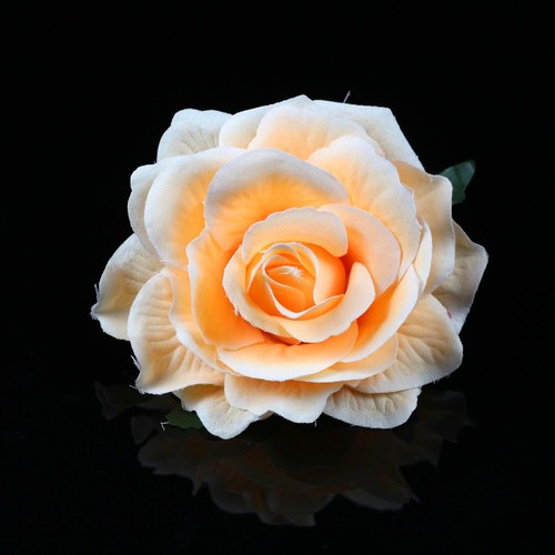 Bulk 2//5Pcs 4/" Artificial Large Rose Fabric Flower Heads for Wedding Home Decor