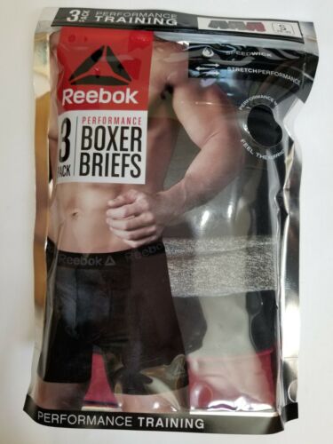 Details about  / REEBOK Men/'s Multi Boxer Brief Size Small 28-30 Performance 3 Pack Underwear NIP