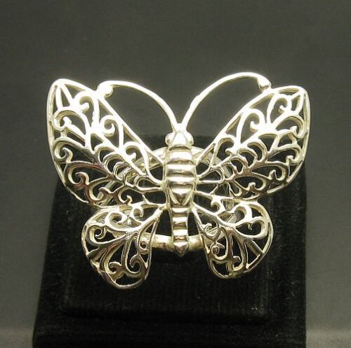 STERLING SILVER RING SOLID 925 BUTTERFLY FILIGREE NEW 