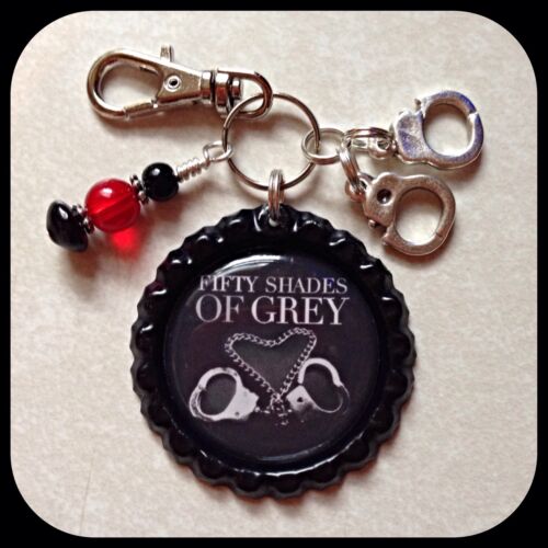 50 SHADES OF GREY Bottle Cap Necklace Jewelry Zipper Pull Pendant Series Trilogy 