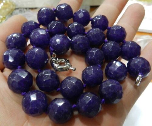 Amethyst Round and Faceted Bead Pendant Necklace and Earring Jewelry Set