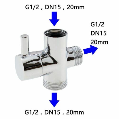 1//2/" Brass Valve Bathroom Shower Faucet Water Splitter Diverter Spray Nozzle 1pc