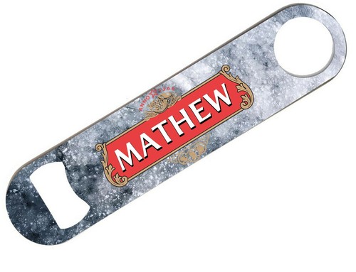 Personalised Any Name Bar Blade Beer Home Pub Cafe Occasion Bottle Opener 30