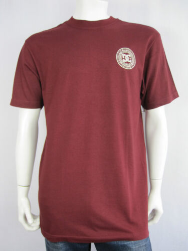 DC Skateboarding Mens Cotton Sealed Core T Shirt size Large XL Colour Maroon 