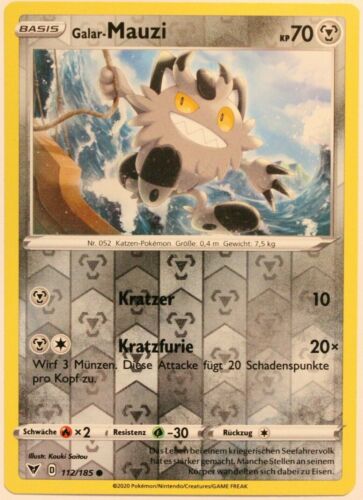 Farbenschock 112/185  Reverse Holo Pokemon Galar-Mauzi 