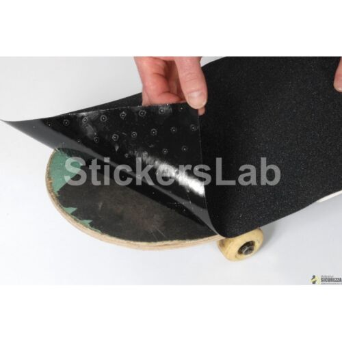 Striscia adesiva antiscivolo nera per rivestimento skate skateboard 23cm x 1 M