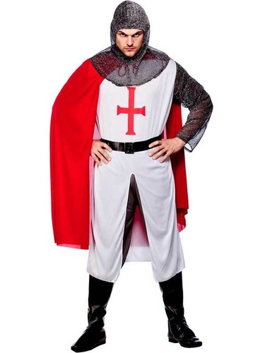 Mens Knight Fancy Dress Costume Richard Lionheart Medieval King Arthur Book Week