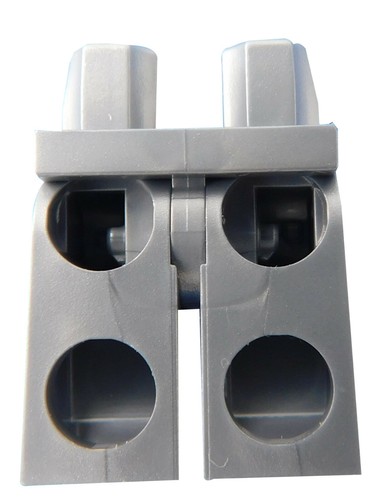 mit Streifen für Minifigur 970c00pb0932 Neu Lego Beine in silber flat silver