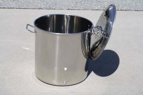 CONCORD Stainless Steel Home Brew Kettle Brewing Stock Pot Beer w/ Precut Holes 