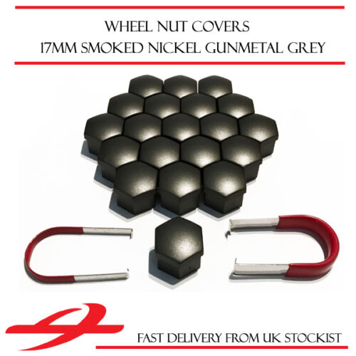 TPI Gunmetal Grey Wheel Bolt Nut Covers 17mm Nut for Alfa Romeo GTV V6 96-05