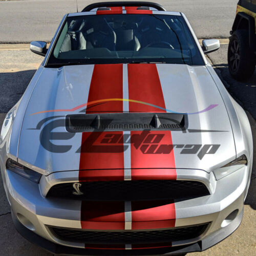 Matte Metallic Satin Pearl Racing Stripes Vinyl Wrap Rally Sticker 10//20 Feet