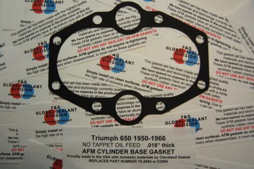 Triumph 650 Pre Unit cylinder base Gasket 70-2894 ALUMINUM CORE 6T T110 TR6 T120
