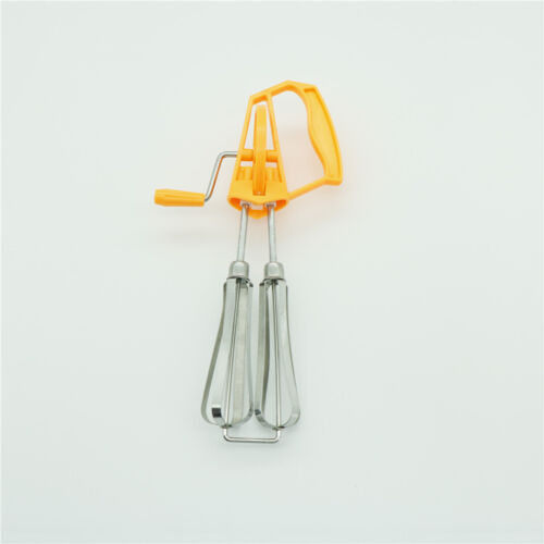 Rotary Manual Hand Whisk Egg Beater Mixer   Stainless Steel Kitchen SP